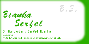 bianka serfel business card